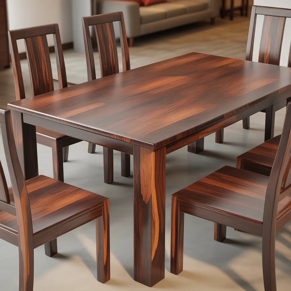 Rajwada Solid Sheesham Wood Royal Dining Table Set