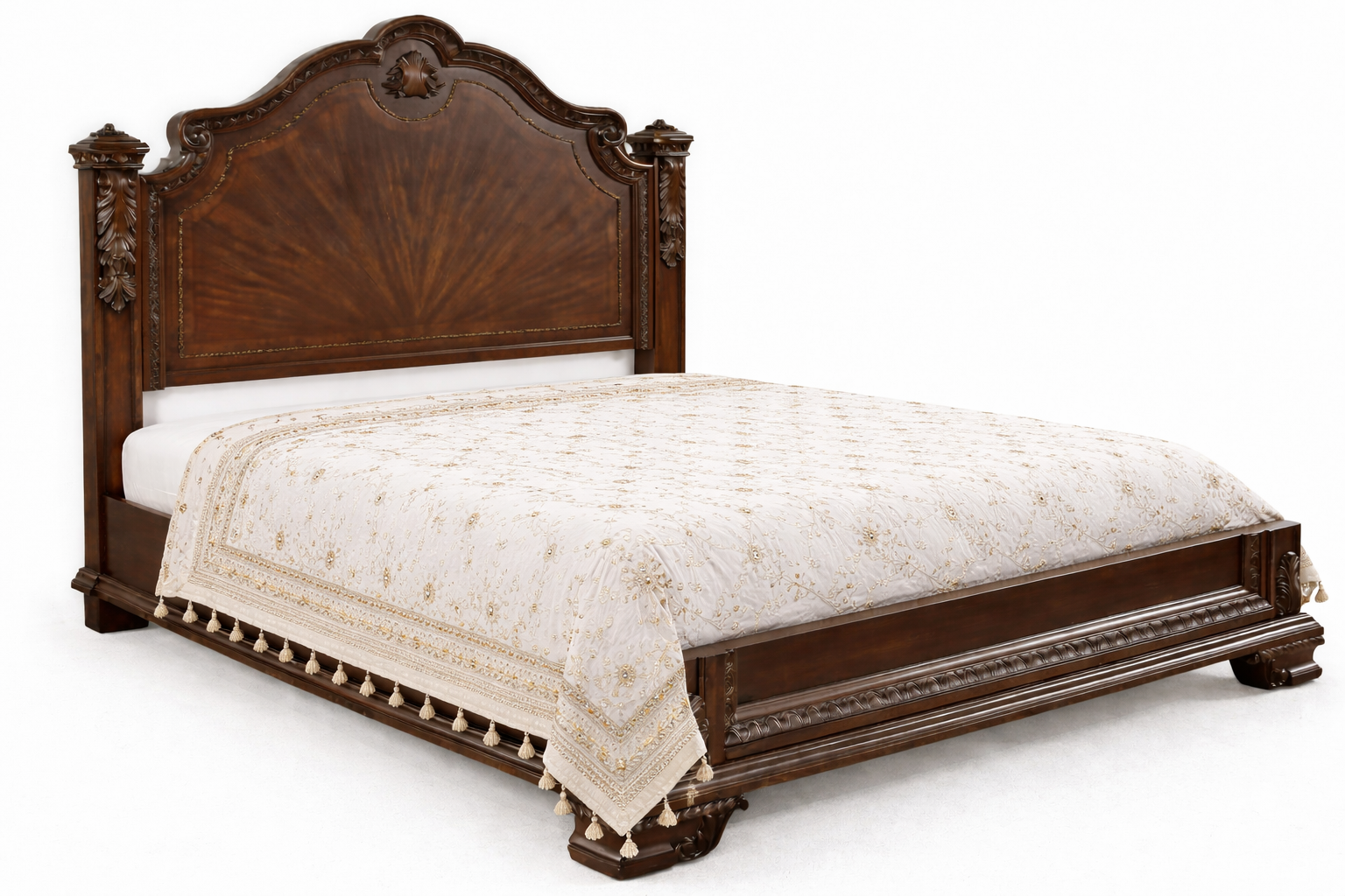 Royal Monarch Premium Bedroom King Size Bed with Elegant Finish
