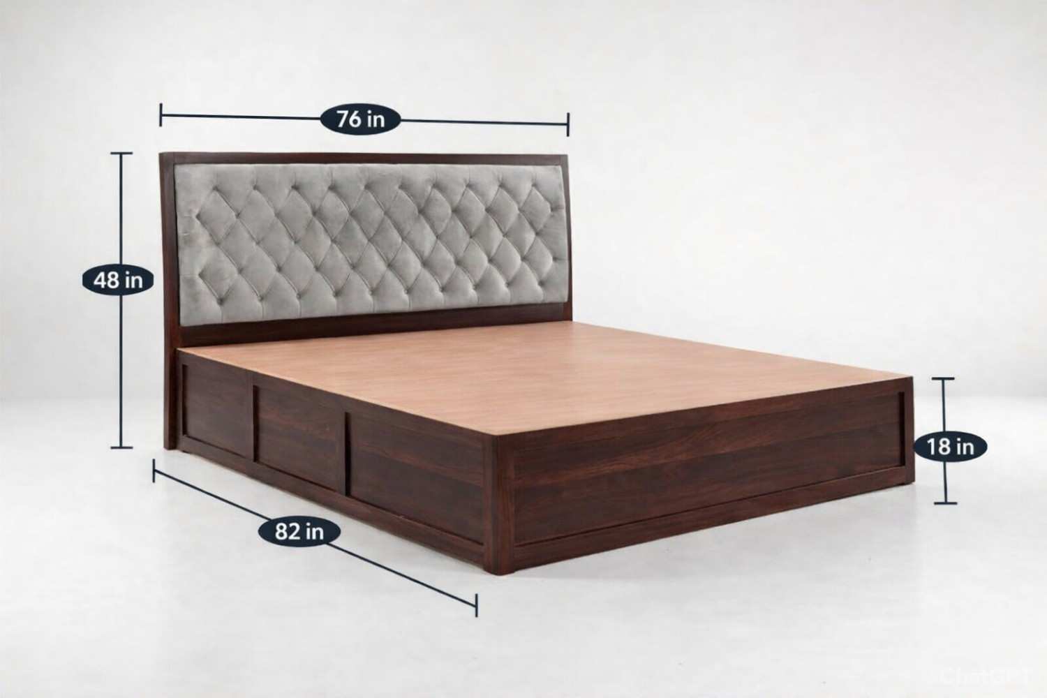 Imperial Dynasty Classic Solid Sheesham Wood King Bed