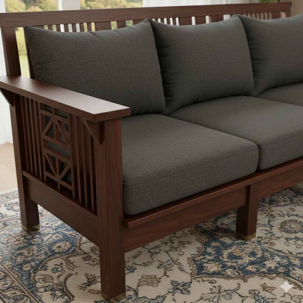 Heritage Royale Handcrafted Sheesham Living Room Sofa