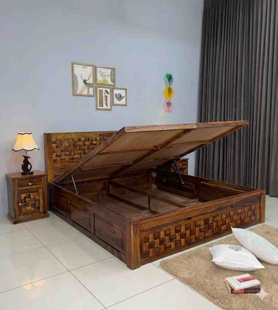 Grand Heritage Premium Sheesham Wood King Size Bed Frame