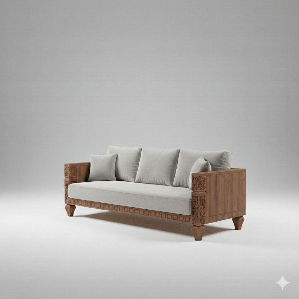 Classic Rajasthan Premium Wooden Sofa Set for Living Room