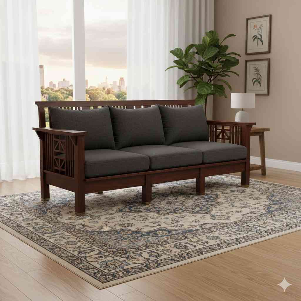 Heritage Royale Handcrafted Sheesham Living Room Sofa