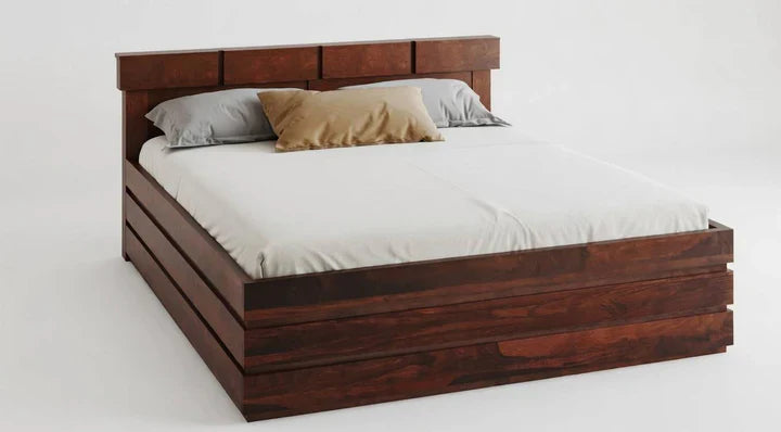 Luxury Wooden Bed With Hydraulic Storage And Premium Wooden Finishing By Sarve Furniture