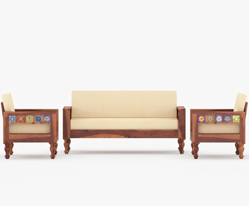 Maharaja Solid Sheesham Wood Luxury Sofa Set with Modern Finish
