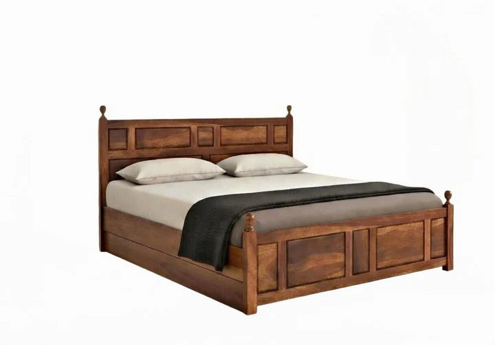Maharaja WeaveCraft Solid Sheesham Wood Luxury Bed by Sarve Furniture