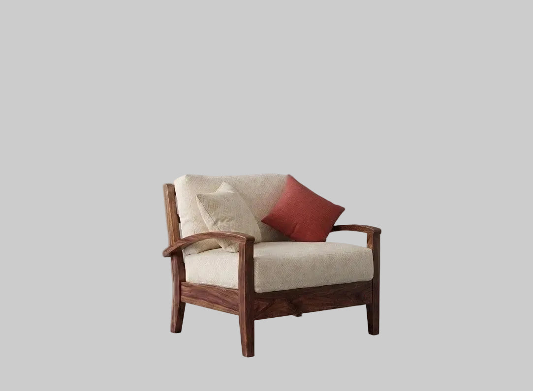 Urban Maharaja Solid Wood Luxury Sofa Set with Designer Armrest Frame