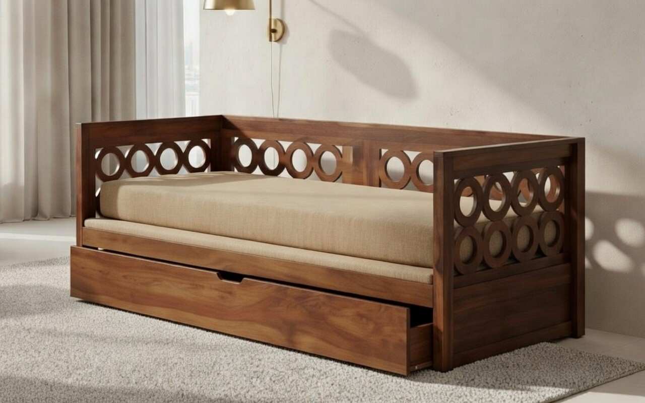 The Maharaja Circle Carved Premium Daybed Sofa