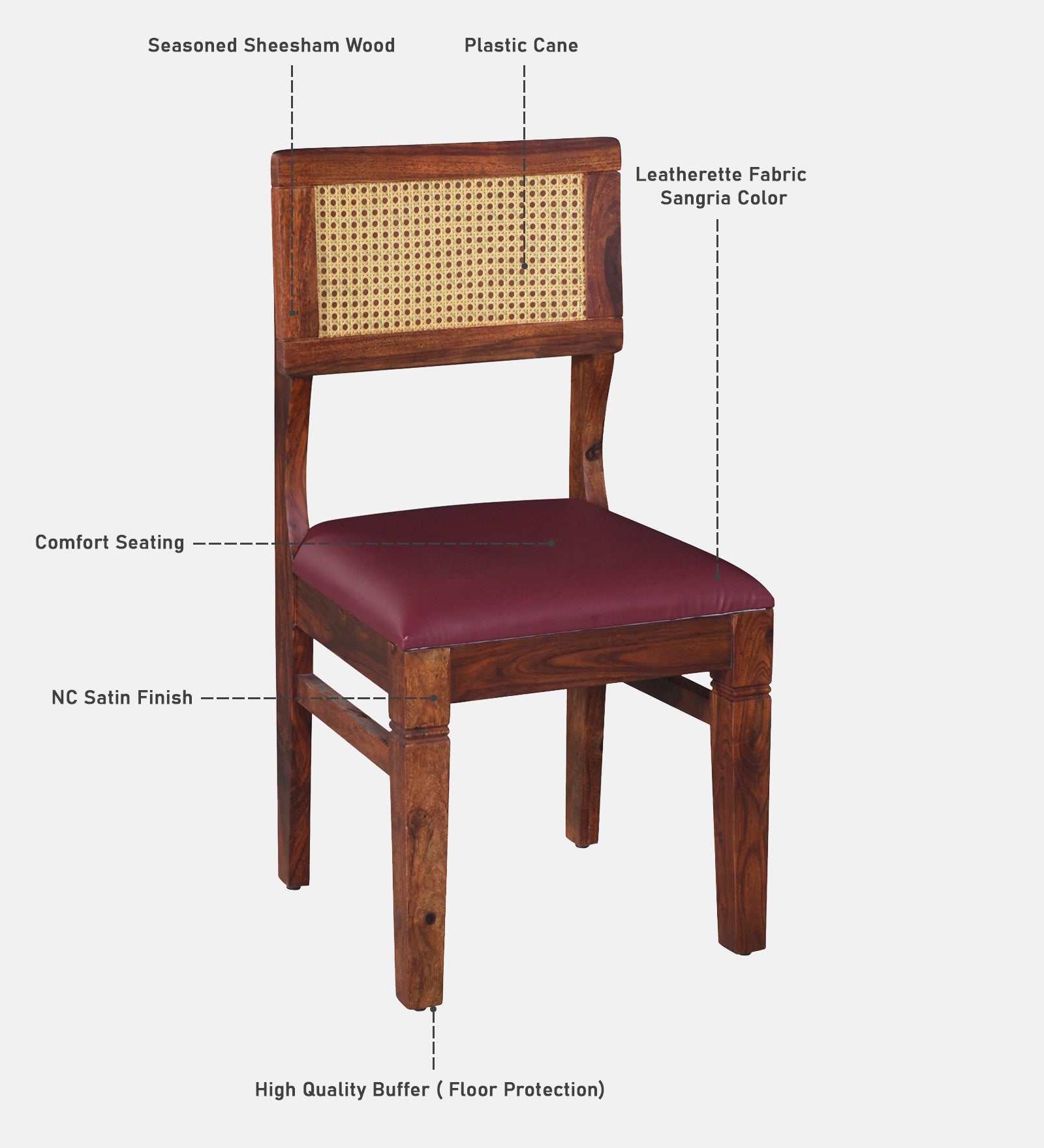 Royal Zenith Solid Sheesham Dining Table Set
