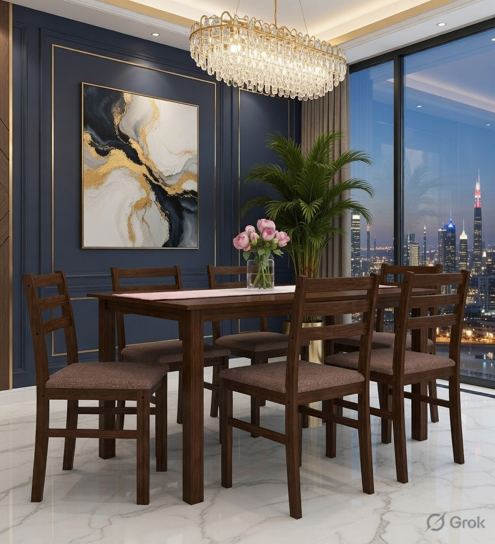 Royal Crest Handcrafted Sheesham Wood Dining Set