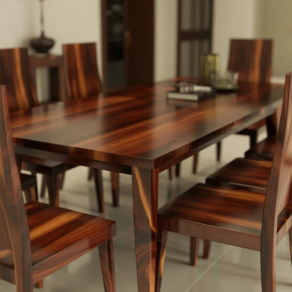 Rajwada Solid Sheesham Wood Royal Dining Table Set