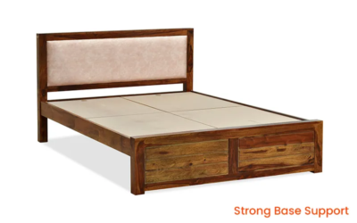 Premium Sheesham Wooden Bed Without Storage By Sarve Furniture - Image 4