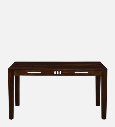 Cheques Wooden Dining Table Set with Four Upholstered and Stylish Chairs - Image 3
