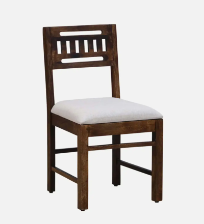 Cheques Wooden Dining Table Set with Four Upholstered and Stylish Chairs - Image 6