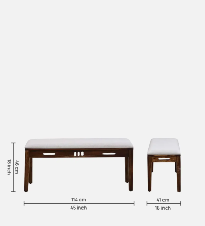 Cheques Wooden Dining Table Set with Four Upholstered and Stylish Chairs - Image 9