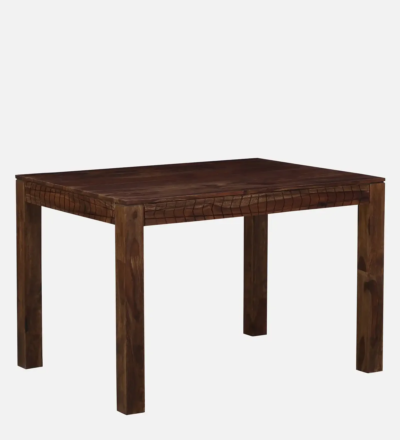 Minimalist Dining Table Wooden Set with Sleek Legs and Soft Cushioned Chairs - Image 3