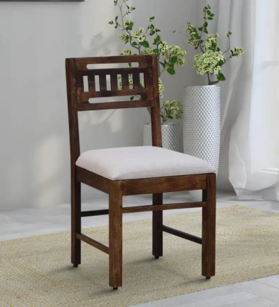 Willow Sheesham Wood Dining Chair Set of 2 by Sarve Furniture.​ Front view of Willow dining chairs showcasing Sheesham wood grain.​ Side angle of Willow chairs highlighting ergonomic backrest design.​ Close-up of Willow chair seat detailing and wood finish.​ Willow dining chairs in a modern dining room setting by Sarve Furniture.​ Top-down view of Willow Sheesham wood dining chairs displaying seat design.​ vidaXL Willow chairs paired with a matching Sheesham wood dining table.​ Detailed view of Willow chair leg craftsmanship and joinery.​ Willow dining chairs with natural Sheesham wood finish in a cozy dining nook.​ Willow Sheesham Wood Dining Chair Set by Sarve Furniture in a contemporary home interior.
