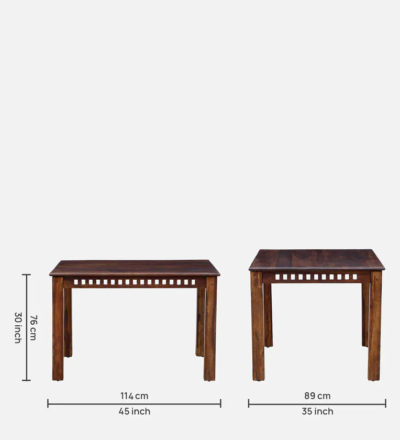 Spacious Dining Set for 4 with Premium Wooden Frame and Polished Top - Image 11