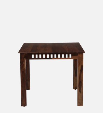 Affordable 4 Seater Dining Table with Compact Wooden Frame and Cushions - Image 9