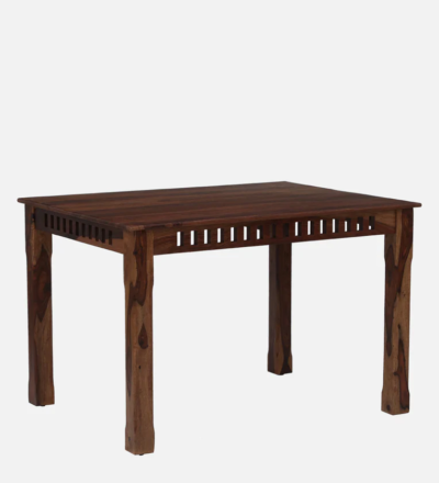 Affordable 4 Seater Dining Table with Compact Wooden Frame and Cushions - Image 5