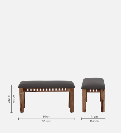 Affordable 4 Seater Dining Table with Compact Wooden Frame and Cushions - Image 12