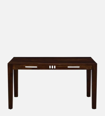 Classic Teak Dining Set Online with Traditional Leg Carvings and Backrest - Image 3