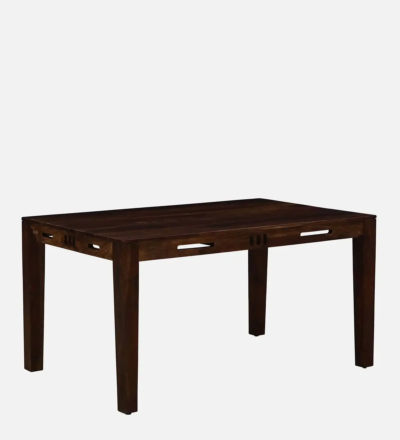 Classic Teak Dining Set Online with Traditional Leg Carvings and Backrest - Image 4