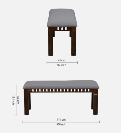 Premium Hardwood Dining Set with Contemporary Design and Teak Finish - Image 12