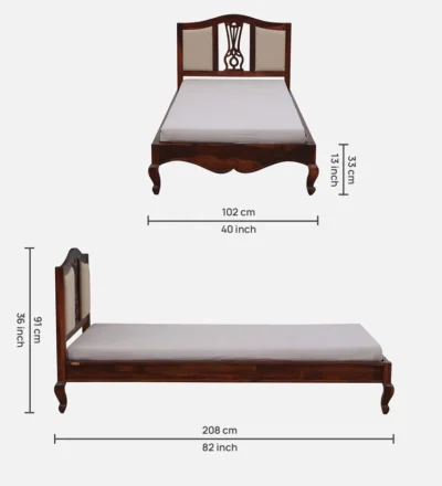 Modern Style Single Bed in Sheesham with Premium Craftsmanship - Image 10