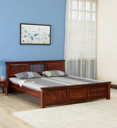 Wooden bed in Bangalore Without Storage By Sarve Furniture - Image 2