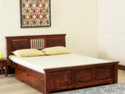 Prism Rest Platform Bed with Drawer Storage – Queen Size