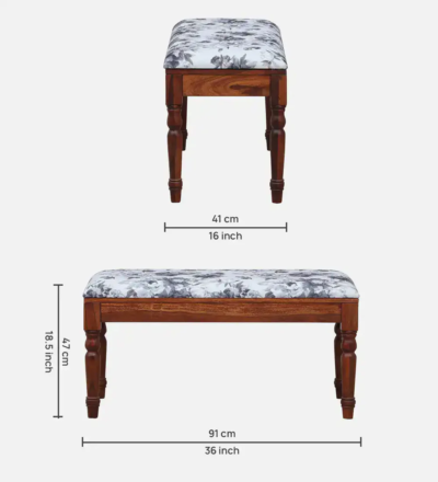 Dining Table Set Handcrafted Made from Durable Solid Indian Wood - Image 10