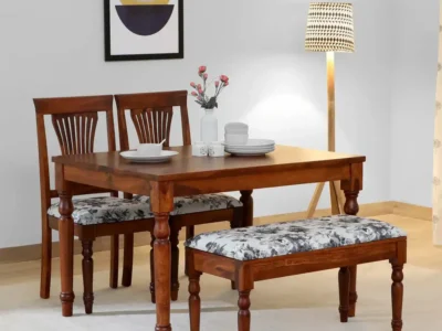 Dining Table Set Handcrafted Made from Durable Solid Indian Wood