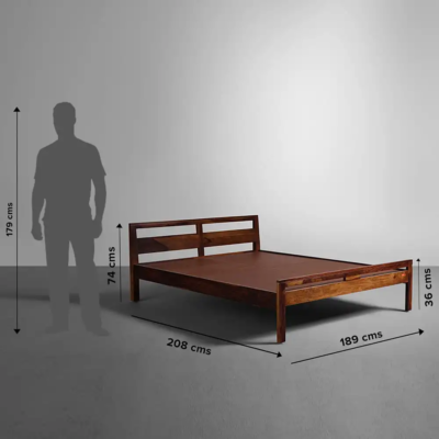 Elegant Wooden Bed Without Storage By Sarve Furniture - Image 8
