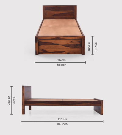 Dreamy Sheesham Wood Bed Without Storage Bed By Sarve Furniture - Image 11