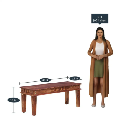 Wooden Dining Set Online 6 Seater Dining Set with Bench By Sarve Furniture - Image 6
