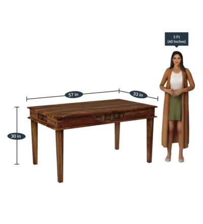 Rating Solid Sheesham Wood 6 Seater Dining Sets - Image 8