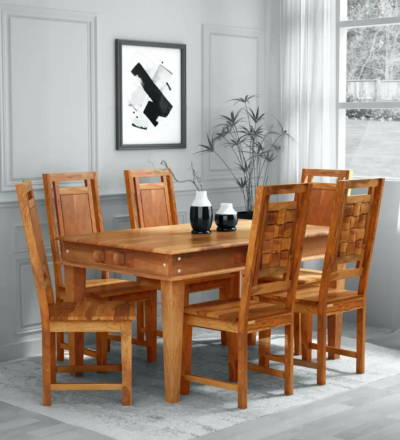 Rating Solid Sheesham Wood 6 Seater Dining Sets - Image 3
