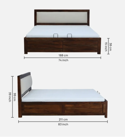 Roscow Solid Wood Bed Hydraulic Storage By Sarve Furniture - Image 10