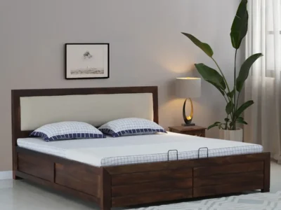 Roscow Solid Wood Bed's sturdy frame and smooth finish