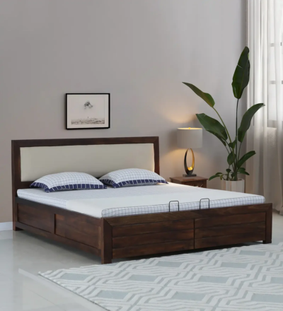 Roscow Solid Wood Bed's sturdy frame and smooth finish