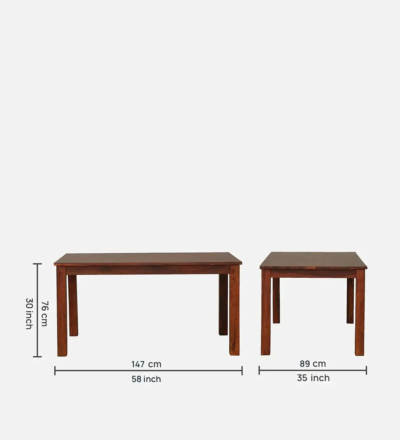 Traditional Wooden Dining Set with Polished Wood Table and Comfortable - Image 10