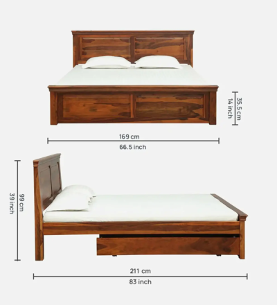 Sanishka Wooden Storage Bed With Drawer By Sarve Furniture - Image 10