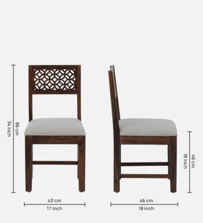 Classic Dining Set with Sheesham Wood Construction and Padded Chair Seats - Image 11