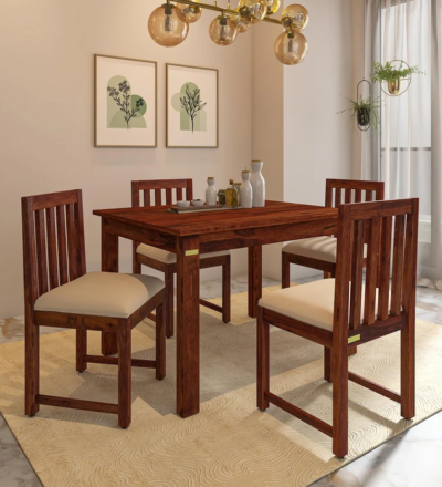 Rbbey Sheesham Wood 4 Seater Dining Set By Sarve Furniture