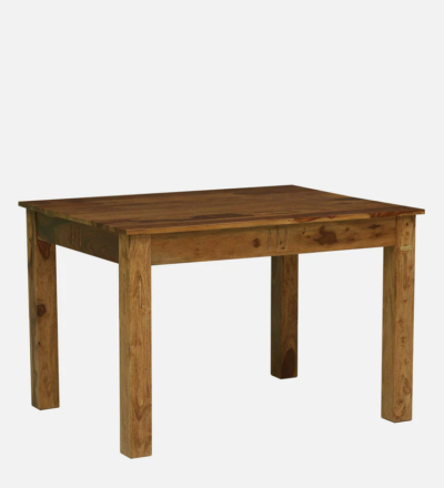 Wooden Frame Dining Table Set with Rustic Chairs and Rectangular Top Design - Image 3