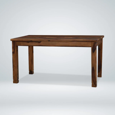 Luruno Wooden 6 Seater Dining Table Set in Teak Finish - Image 3