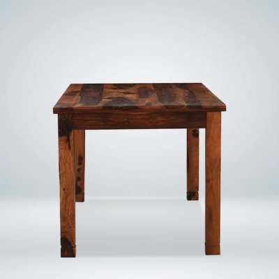 Luruno Wooden 6 Seater Dining Table Set in Teak Finish - Image 6