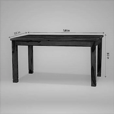 Luruno Wooden 6 Seater Dining Table Set in Teak Finish - Image 7