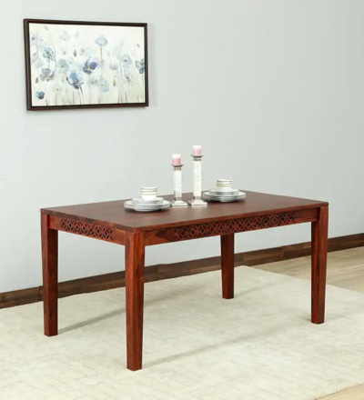 Sturdy Wooden Dining Table with Polished Surface for Comfortable Family Dining - Image 5